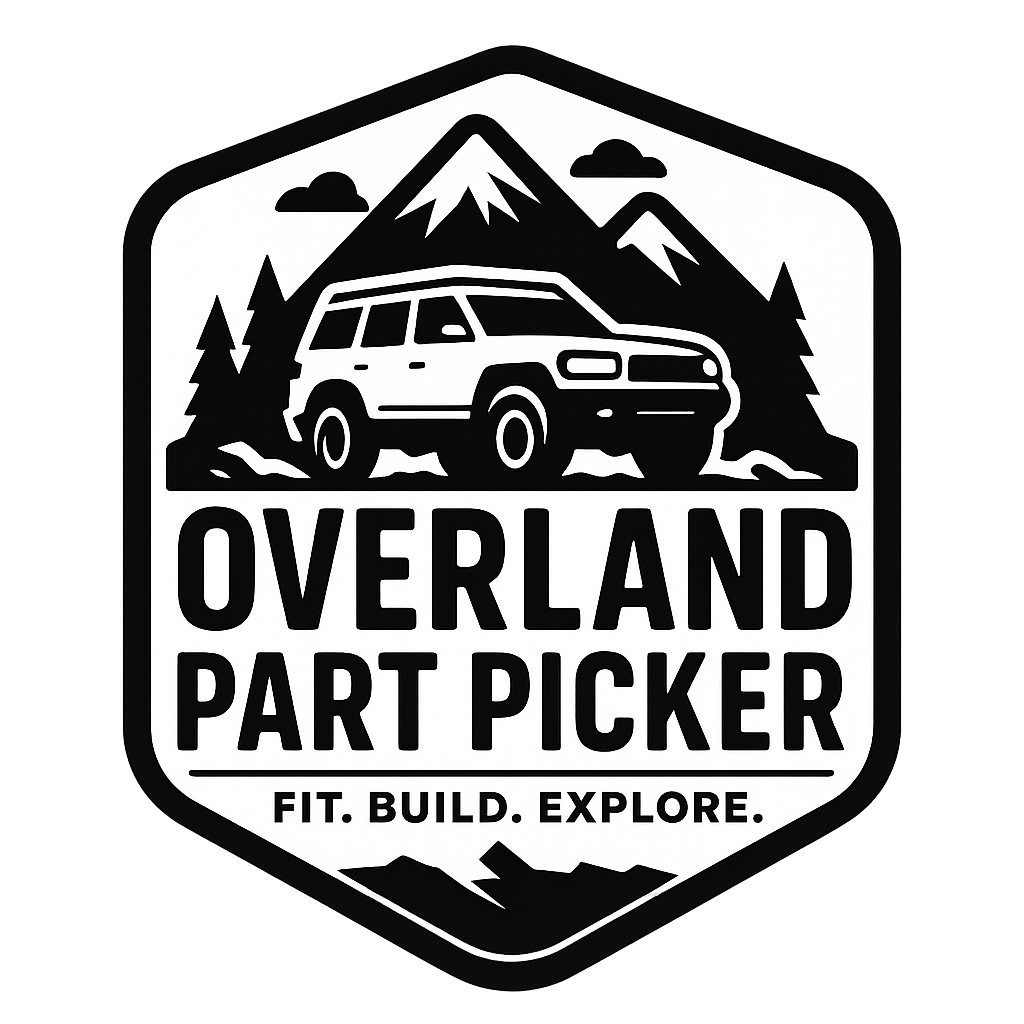 Our logo with an off road vehicle and mountains